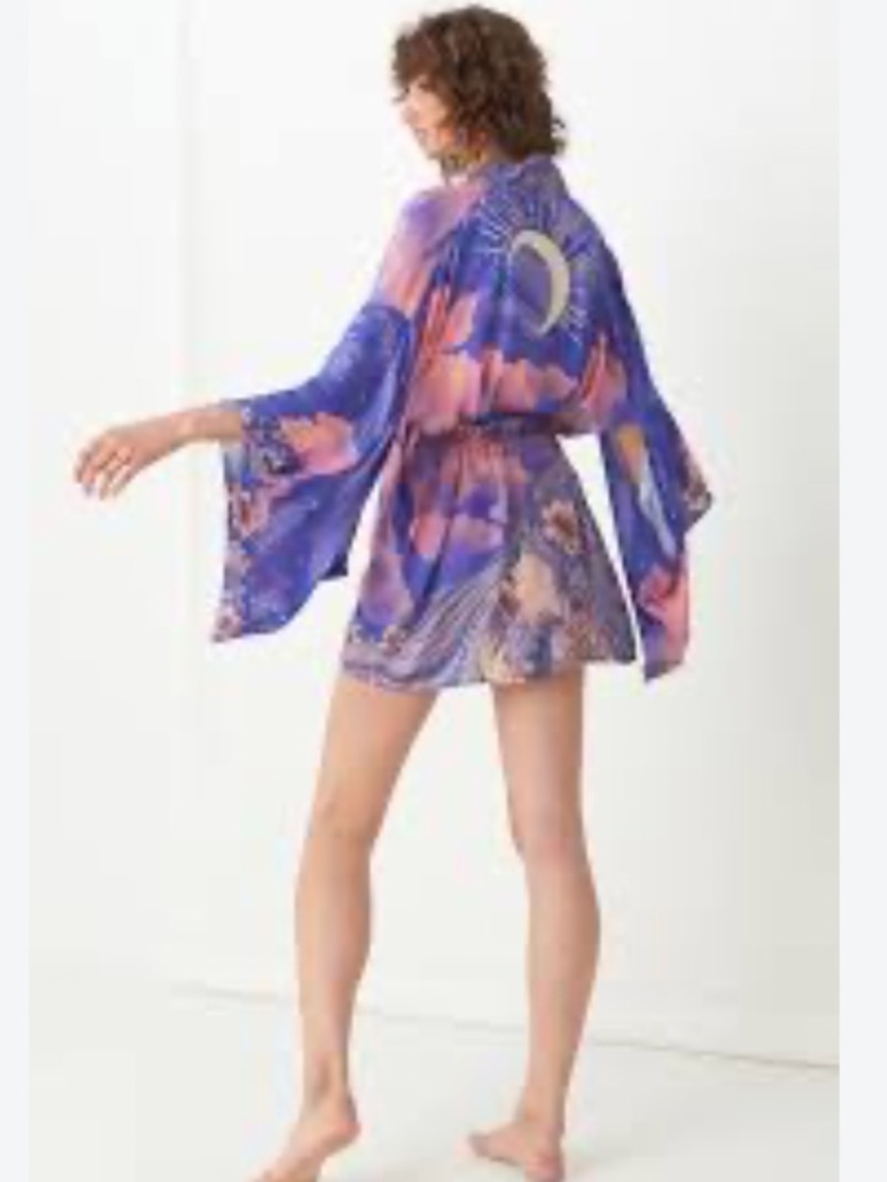 Spell Luna Short Robe Duster Purple Pink